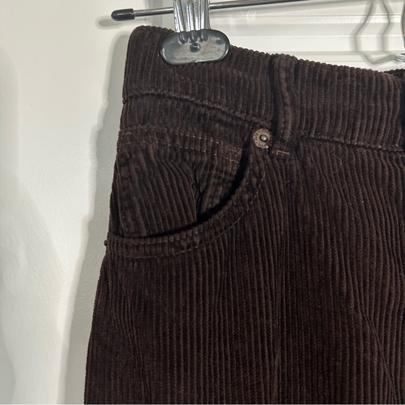 ZARA HIGH RISE WIDE LEG CORDUROY PANT IN BROWN SIZE 2 - Picture 4 of 11